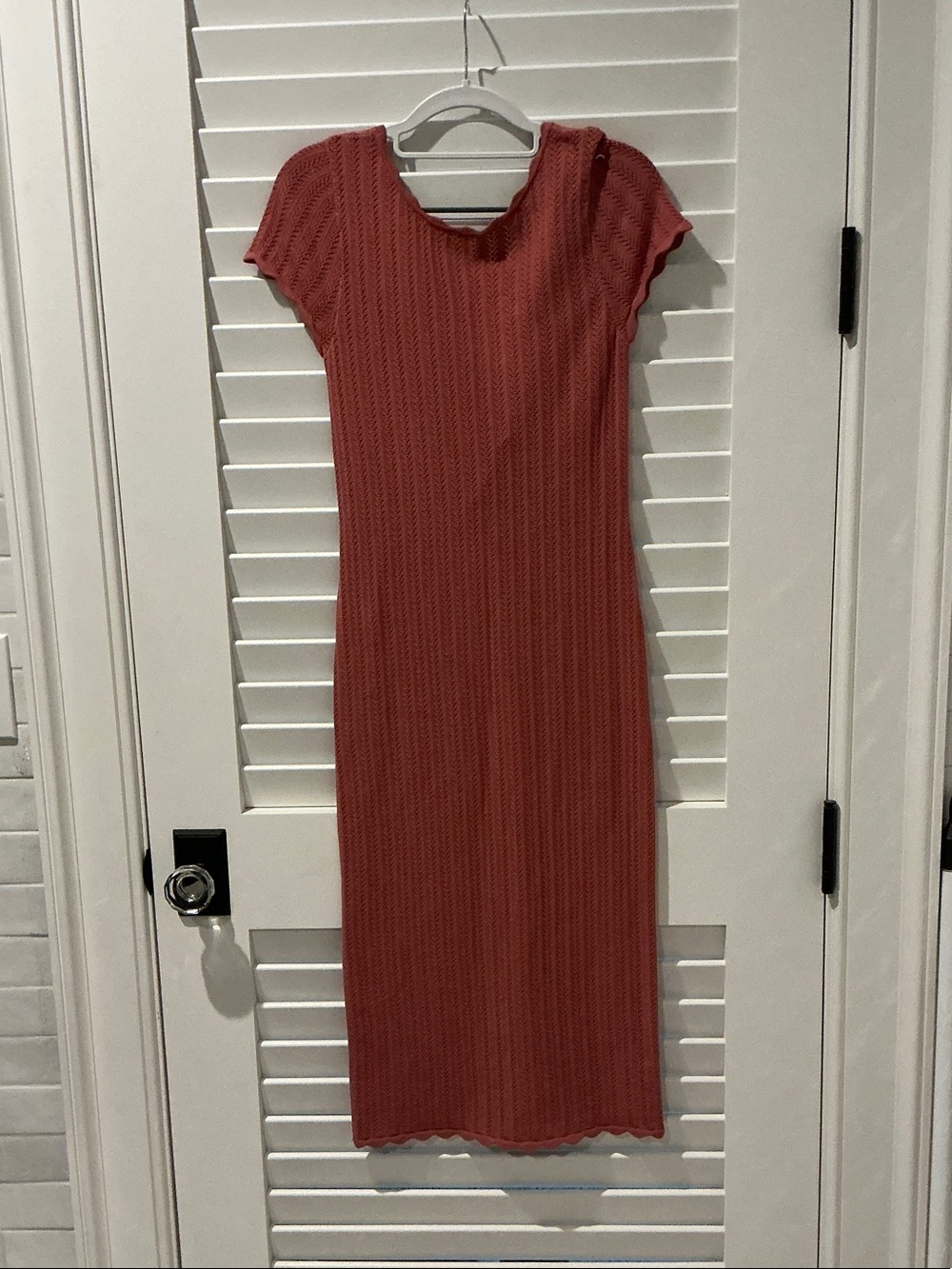 Wilfred Rust Ribbed Maxi Dress